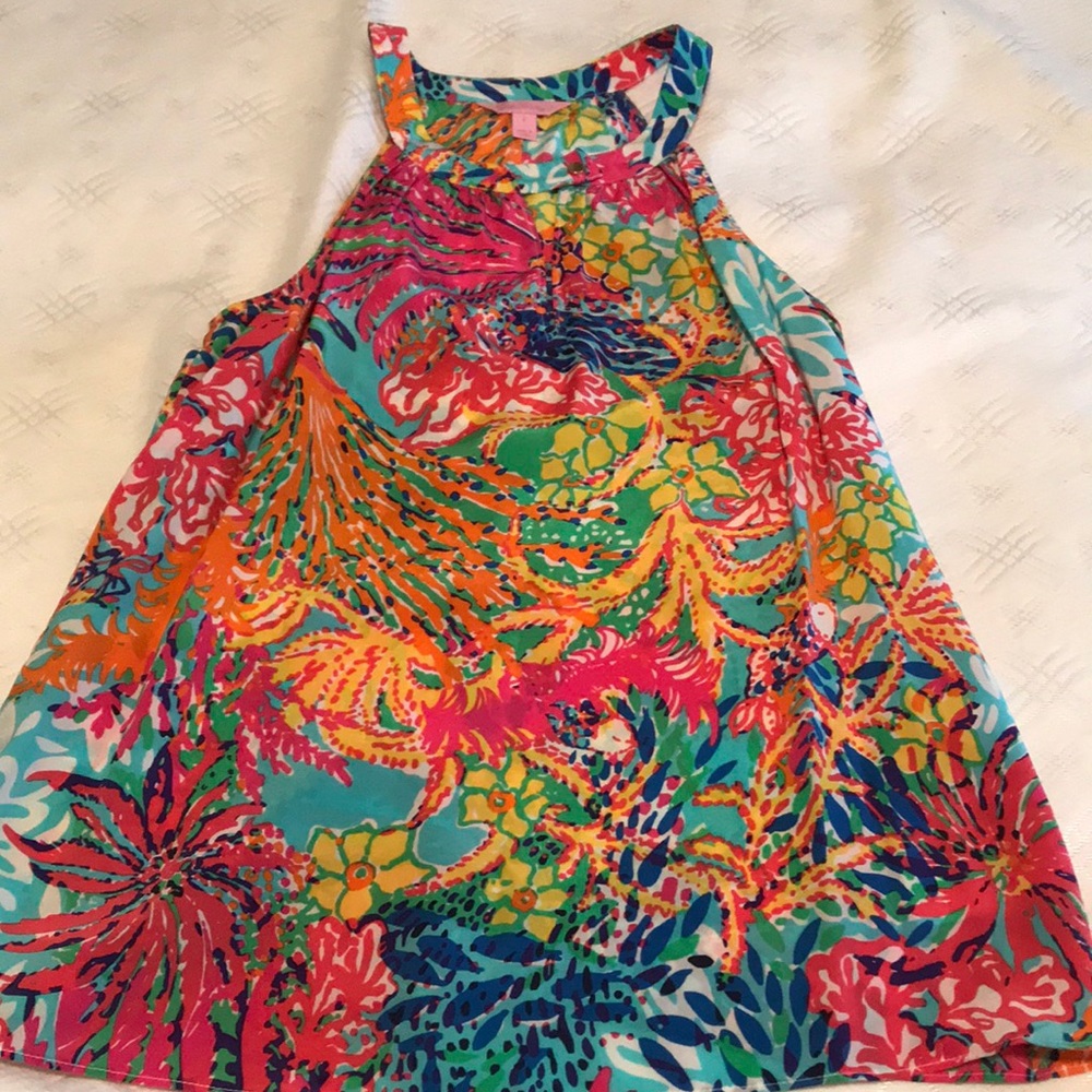 Lilly Pulitzer High Neck Pattern Tank